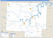 St. Clair County Wall Map Basic Style